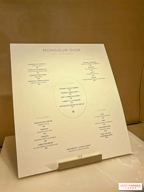 dior cafe paris menu|christian dior cafe paris.